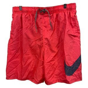 Nike Dark Pink with Gray Swoosh Swim Trunks. Black Nike Tag. Size XL